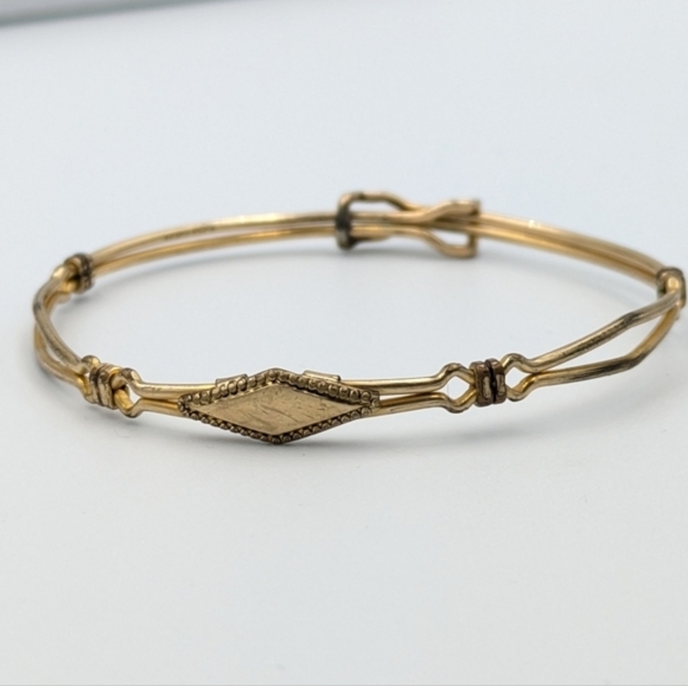 Antique gold filled child's / baby wire bangle bracelet